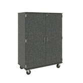 67" Tall Assembled Mobile 4 Shelves Storage Cabinet with 12 Trays - 80599 F67 - Steven's I.D.SYSTEMS®